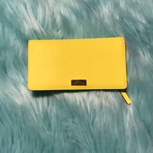 Kate Spade ♠️ highlighter yellow wallet